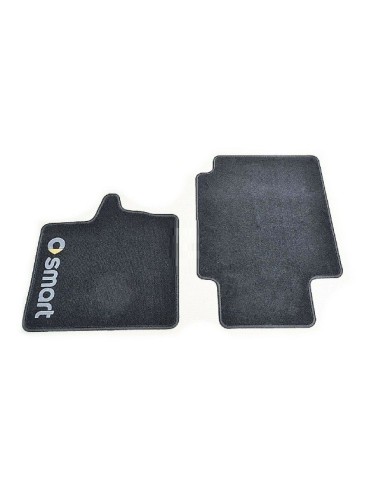 Tapetes pretos OEM VELOUR, conjunto de 2- smart fortwo 450