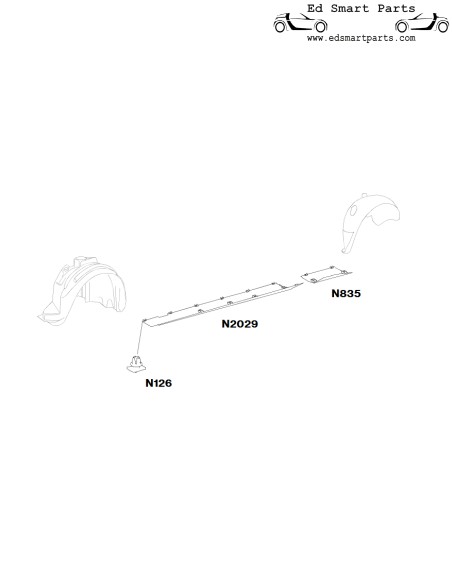Smart Roadster (cupê) 452 saia lateral da capa da soleira