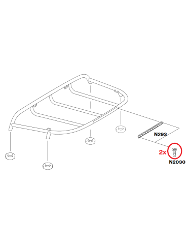 parafusos para a unidade de luz de freio LED para o bagageiro traseiro smart roadster