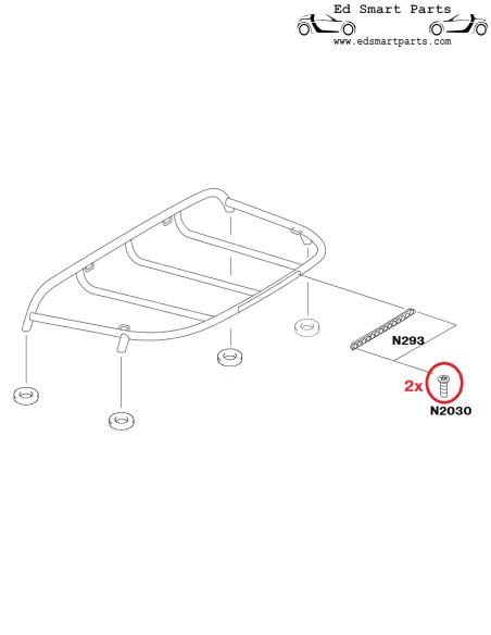 screws for the LED Brake Light Unit for Rear Luggage Rack smart Roadster