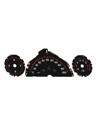 Smart ForTwo Brabus style speedo dial plates 200KM/HOUR full set