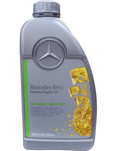 Huile moteur Mercedes 5W-30 MB 229.52 - Diesel Entièrement Synthétique A000989950213AMEW 1x1L