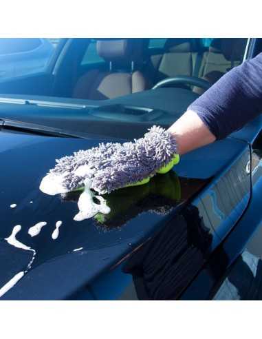 Guanto per lavaggio auto bifacciale AutoStyle - Grigio/Verde