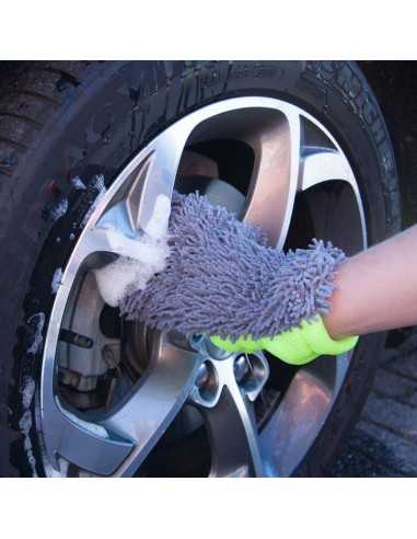 AutoStyle Doppelseitiger Autowaschhandschuh - Grau/Grün