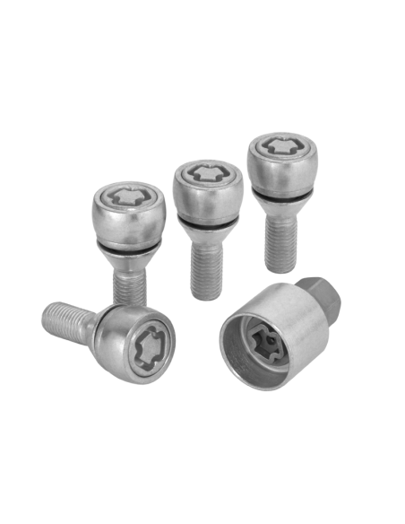 Proteção antirroubo OEM smart 453 para rodas, conjunto de 4, PARAFUSOS DE RODA TRAVÁVEIS