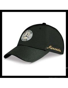 Mercedes Cap Classic woman embroidery Swarovski black