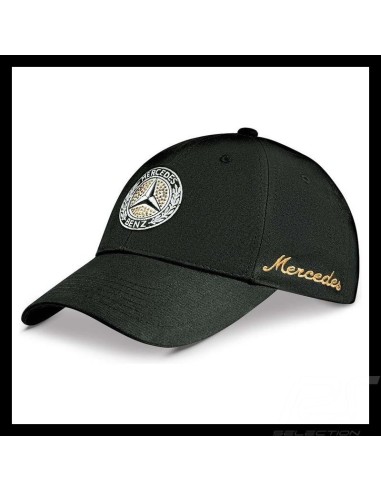 Mercedes Cap Classic mujer bordado Swarovski negro