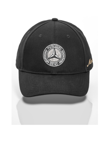 Casquette Mercedes Classic femme broderie Swarovski noire