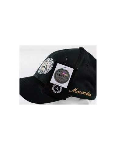 Casquette Mercedes Classic femme broderie Swarovski noire