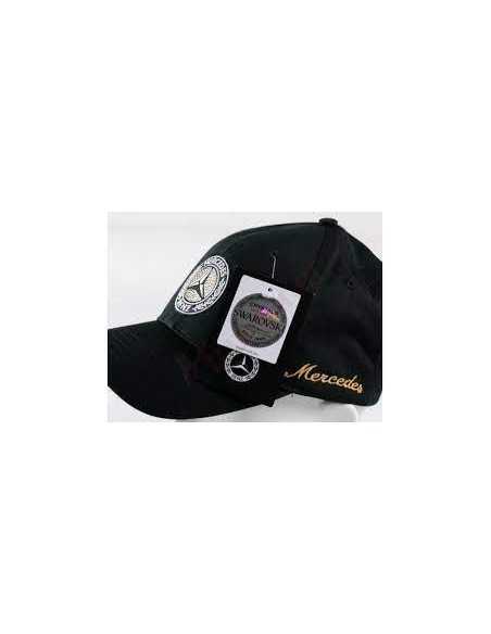 Casquette Mercedes Classic femme broderie Swarovski noire