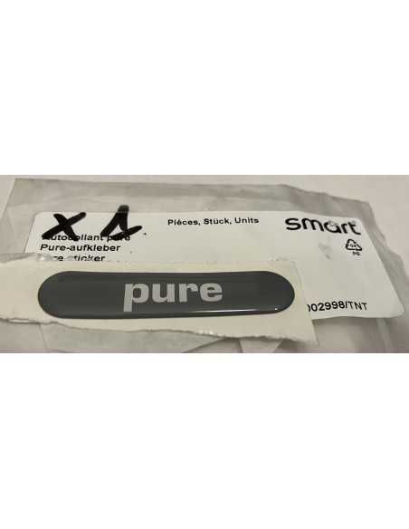Etiqueta adhesiva externa con logotipo de Smart Pure