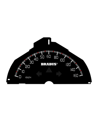 Smart ForTwo Brabus style speedo dial plates 160KM/HOUR full set
