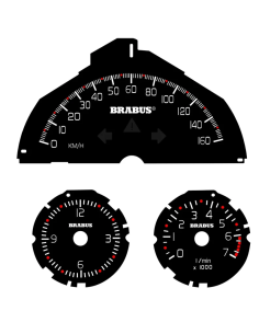 Ensemble complet de plaques de compteur de vitesse Smart ForTwo style Brabus 160 km/heure 2