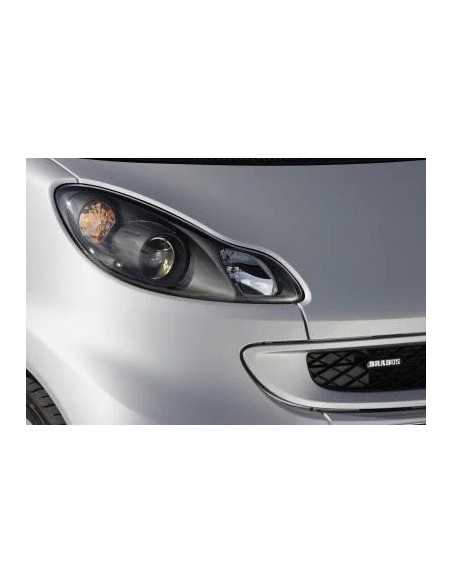 Emblema frontal smart Brabus decalque preto pré-facelift