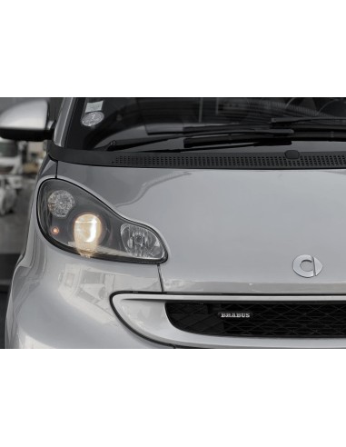 smart BRABUS Emblema Frontal decalque preto pré-facelift