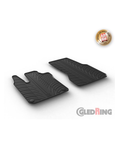 Rubber car mats set suitable for Smart ForTwo 451 2006-2014 (only for LHD)