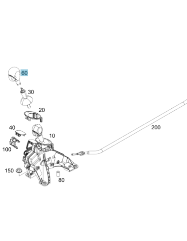 Pomello del cambio in pelle Smart Fortwo Forfour 453 EQ A4532603100 9J65