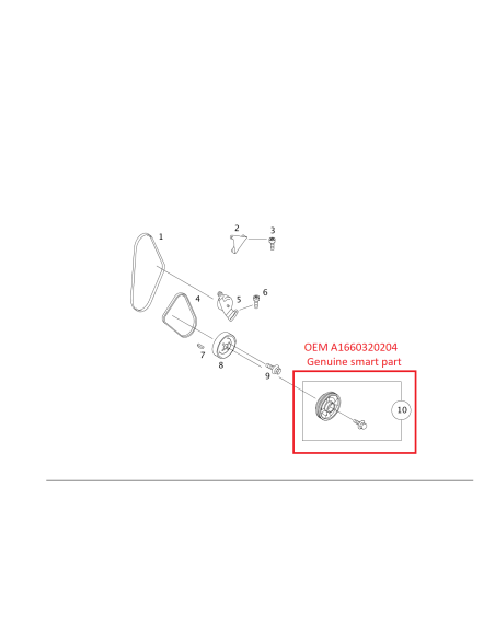 KIT POULIE DE COURROIE pour smart Roadster 452 et smart Fortwo 450 698cc KIT POULIE DE COURROIE pour smart Roadster 452 et smart Fortwo 450 698cc