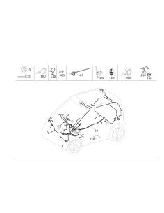 steering wiring for smart fortwo 451 with EPS OEM A4515400005