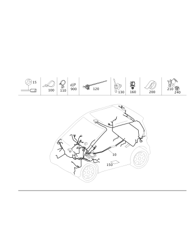 steering wiring for smart fortwo 451 with EPS OEM A4515400005