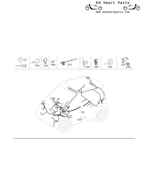 stuurbekabeling voor smart fortwo 451 met EPS OEM A4515400005