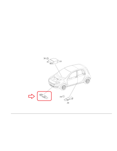 Smart ForFour ACCELERATION SENSOR Airbag sensor OEM A4545400017 2