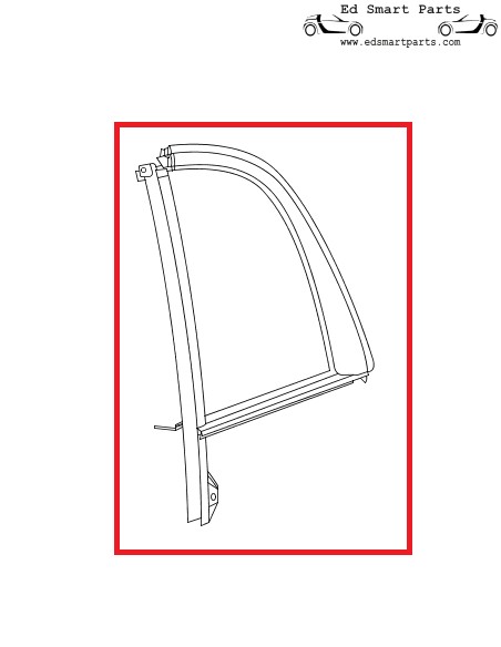 Pannello in vetro Smart ForFour lato destro OEM A4547350409