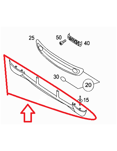 Q0013924V001C06B00 Smart 450 Brabus FRONT SPOILER Until Date Feb 6, 2002