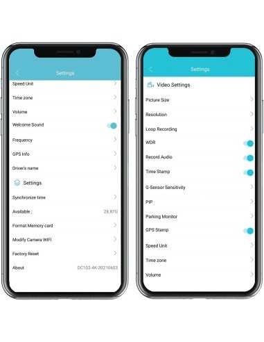 Nordväl DC102-4K Dashcam Auto Anteriore Posteriore 2CH WiFi + GPS