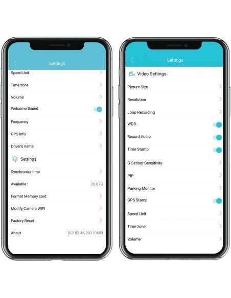 Nordväl DC102-4K Dashcam Auto Voor Achter 2CH WiFi + GPS