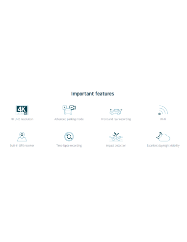 Nordväl DC102-4K Dashcam Auto Vorne Hinten 2CH WiFi + GPS