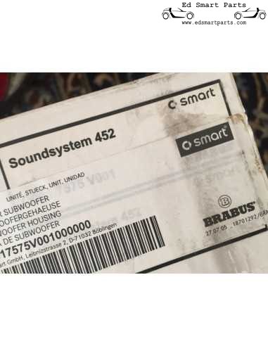 OEM SMART ROADSTER 452 BRABUS SUBWOOFERGEHÄUSE MIT SUBWOOFER