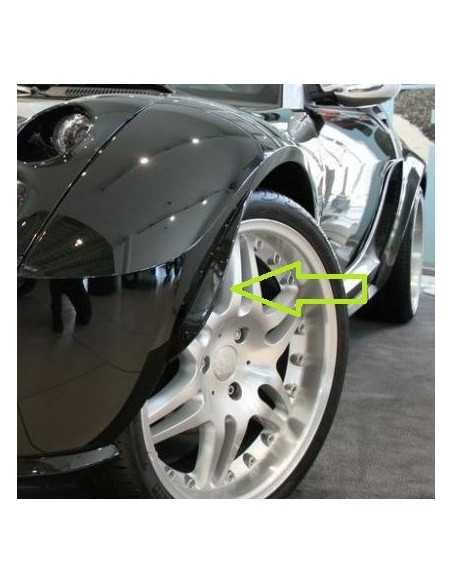 Novo Smart Roadster Brabus Flap Top Section Extensão do arco da roda dianteira pronta para ser pintada Novo Smart Roadster Brabus Flap Top Section Extensão do arco da roda dianteira pronta para ser pintada