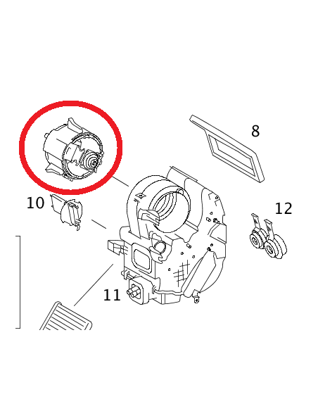 Novo motor do ventilador do aquecedor Smart Roadster 452