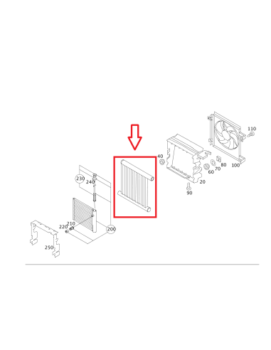 Genuine radiator Q0003428V007000000 Q0003428V006000000 smart crossblade / fortwo 450