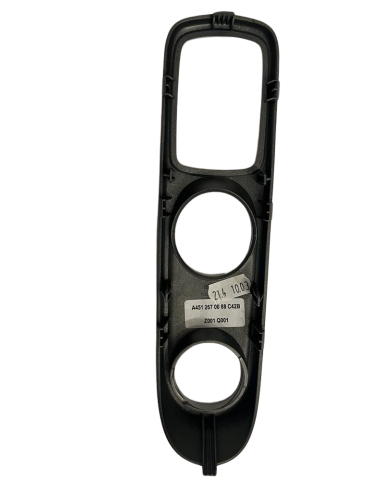 Panel embellecedor cromado mate para consola central del túnel de encendido del smart fortwo 451 Brabus