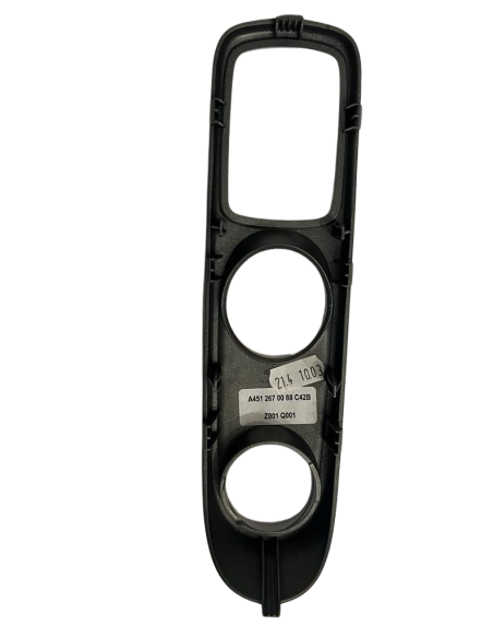 Pannello di rivestimento cromato opaco tunnel centrale console accensione cornice smart fortwo 451 Brabus