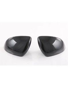 Cubiertas de espejos laterales Smart Fortwo Forfour 453 efecto CARBONO o negro brillante 2