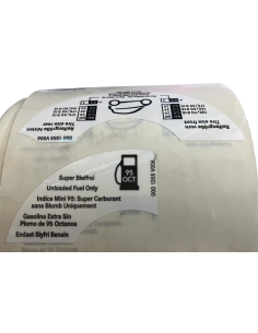 FUEL ADVISORY STICKER SET for Smart ForTwo 450 and Roadster 452 45kw 2