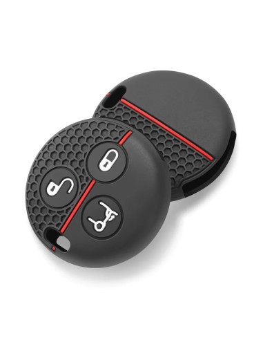 Smart roadster 452 ou fortwo 450 porte-clés à trois boutons en silicone nouveau design