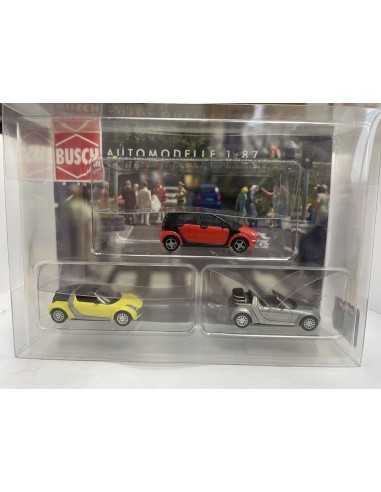Modelos de coches Busch 1610 Escala H0 Smart 3 Set 1:87