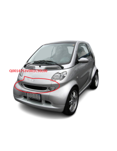 Parrilla delantera plateada Brabus para Smart ForTwo OEM Q0014753V001C50L00