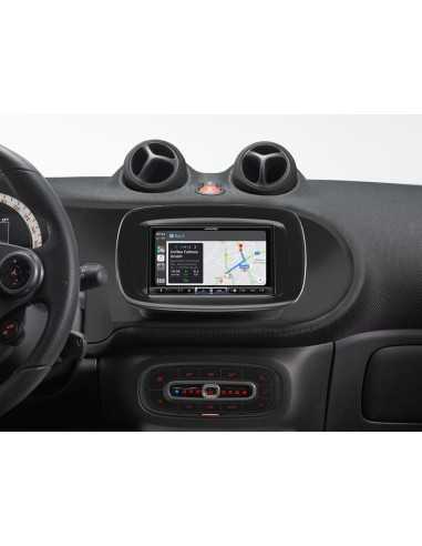 Station multimédia numérique avec écran tactile de 7 pouces, DAB+, Apple CarPlay sans fil, Android Auto pour Smart 453