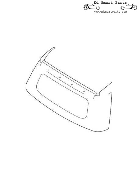 Folding roof canvas rear section smart ForTwo Cabrio 451