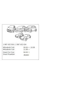 filtro aria abitacolo standard - smart forfour 454 e roadster 452 2