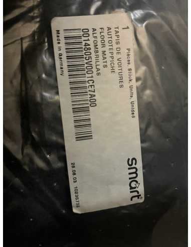 Tapetes de veludo OEM originais cinza hera - Smart roadster LHD