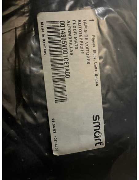 Tappetini originali OEM in velluto grigio edera - Smart roadster LHD