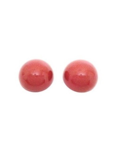 Smart Coloured Stalk End Caps (pair) cherry red metallic