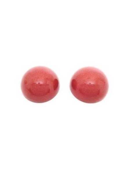 Smart Coloured Stalk End Caps (pair) cherry red metallic