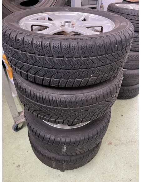 Jeu de jantes en alliage RIAL Smart Roadster 15 pouces avec pneus hiver 5 mm